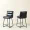 Set of 2/4 Modern Thick Leatherette Counter Stool with Metal Legs